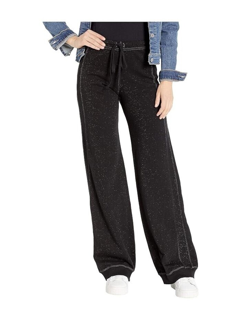 Hard Tail Reverse Stripe Sweatpants (Black) Women's Casual Pants L